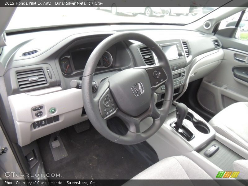 Lunar Silver Metallic / Gray 2019 Honda Pilot LX AWD
