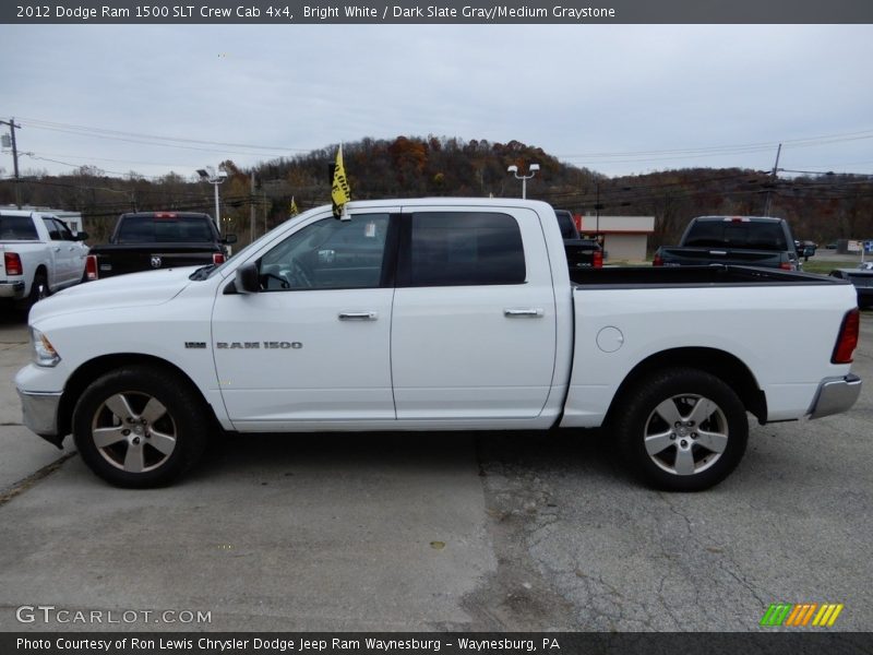 Bright White / Dark Slate Gray/Medium Graystone 2012 Dodge Ram 1500 SLT Crew Cab 4x4