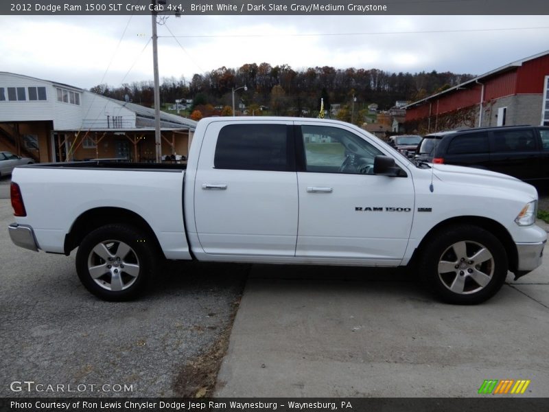 Bright White / Dark Slate Gray/Medium Graystone 2012 Dodge Ram 1500 SLT Crew Cab 4x4