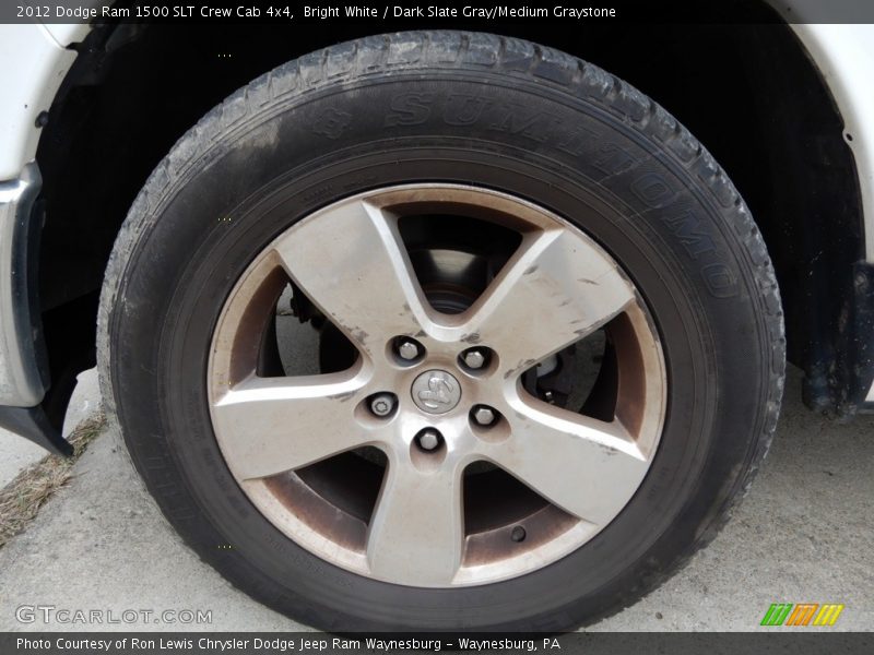 Bright White / Dark Slate Gray/Medium Graystone 2012 Dodge Ram 1500 SLT Crew Cab 4x4