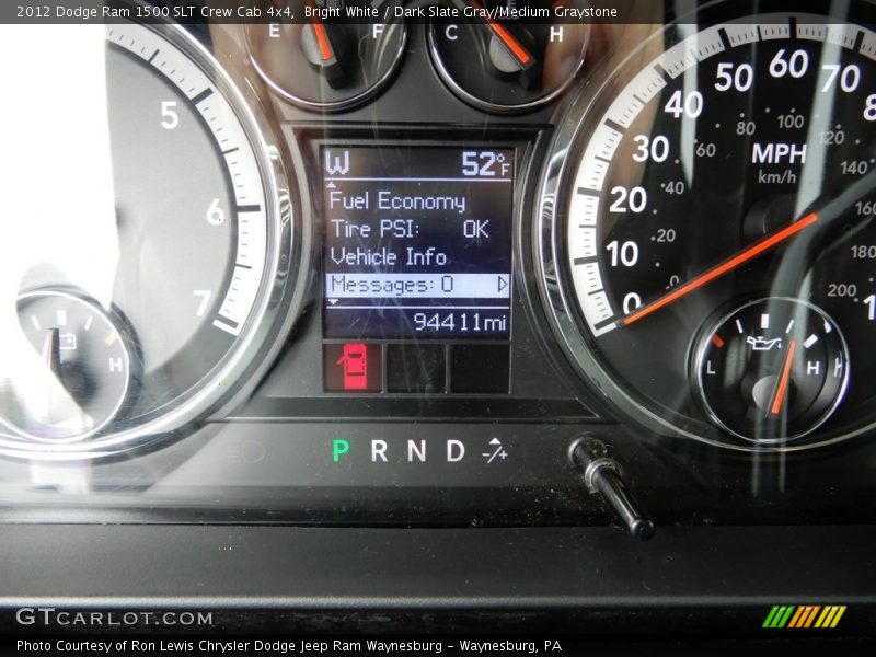 Bright White / Dark Slate Gray/Medium Graystone 2012 Dodge Ram 1500 SLT Crew Cab 4x4