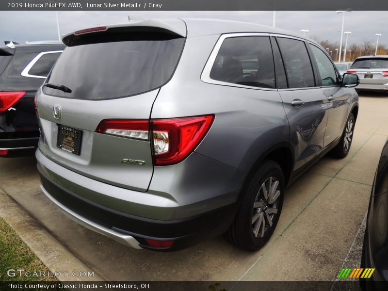 Lunar Silver Metallic / Gray 2019 Honda Pilot EX AWD