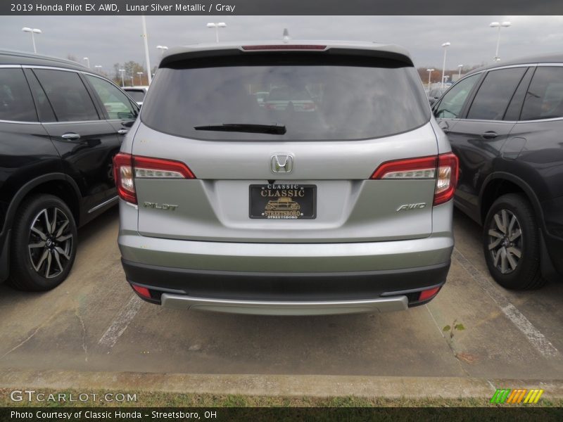 Lunar Silver Metallic / Gray 2019 Honda Pilot EX AWD