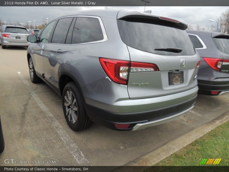 Lunar Silver Metallic / Gray 2019 Honda Pilot EX AWD