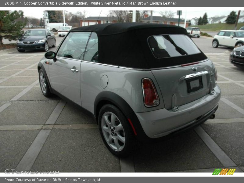 White Silver Metallic / Malt Brown English Leather 2008 Mini Cooper Convertible Sidewalk Edition