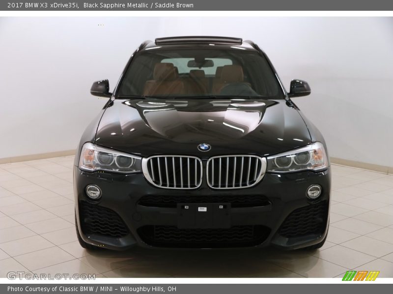 Black Sapphire Metallic / Saddle Brown 2017 BMW X3 xDrive35i