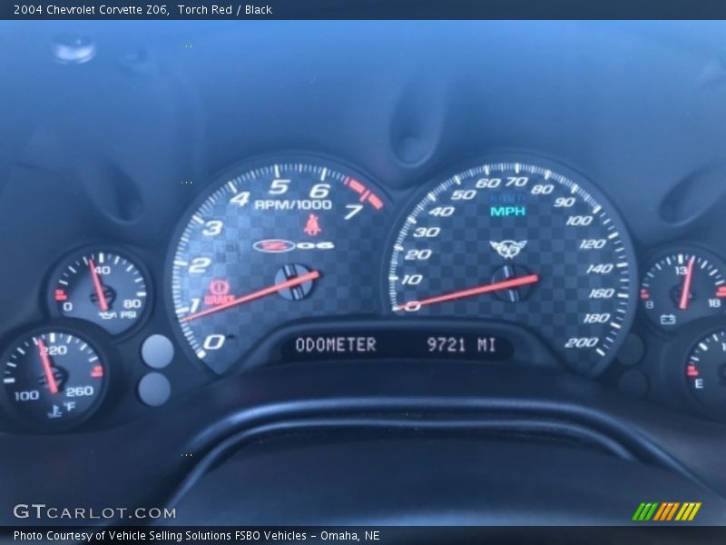 Torch Red / Black 2004 Chevrolet Corvette Z06