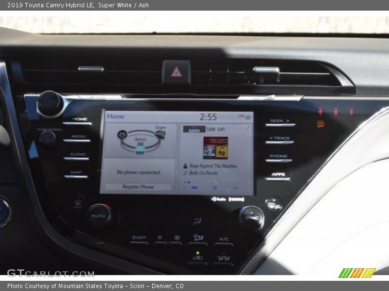 Super White / Ash 2019 Toyota Camry Hybrid LE