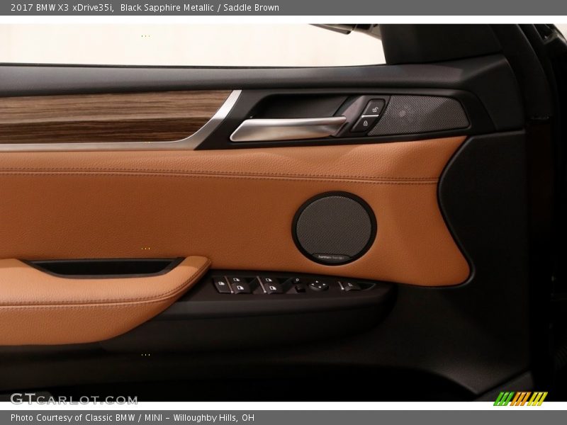 Black Sapphire Metallic / Saddle Brown 2017 BMW X3 xDrive35i