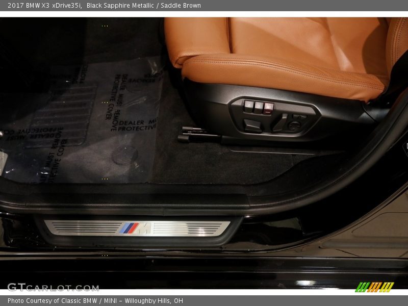 Black Sapphire Metallic / Saddle Brown 2017 BMW X3 xDrive35i
