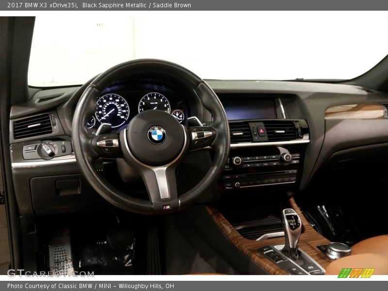 Black Sapphire Metallic / Saddle Brown 2017 BMW X3 xDrive35i