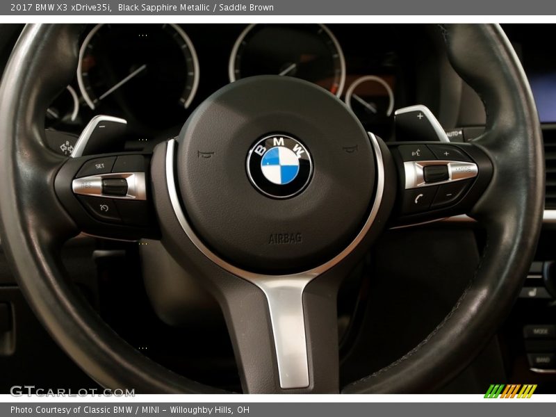 Black Sapphire Metallic / Saddle Brown 2017 BMW X3 xDrive35i