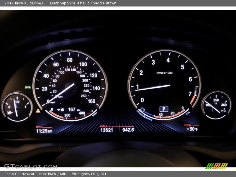 Black Sapphire Metallic / Saddle Brown 2017 BMW X3 xDrive35i