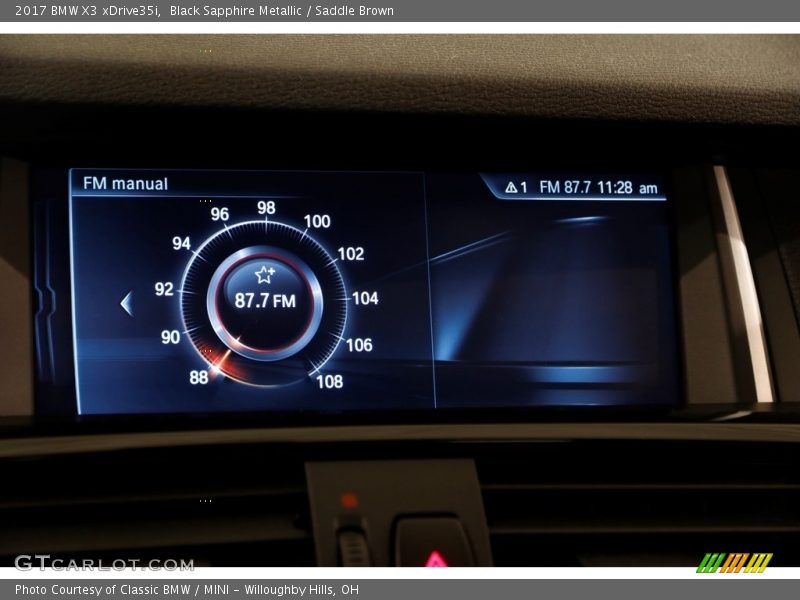 Black Sapphire Metallic / Saddle Brown 2017 BMW X3 xDrive35i