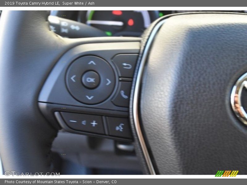 Super White / Ash 2019 Toyota Camry Hybrid LE