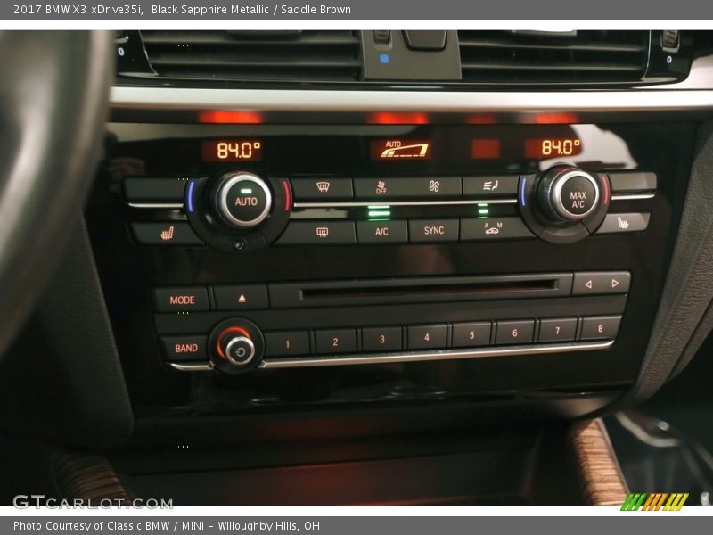 Black Sapphire Metallic / Saddle Brown 2017 BMW X3 xDrive35i