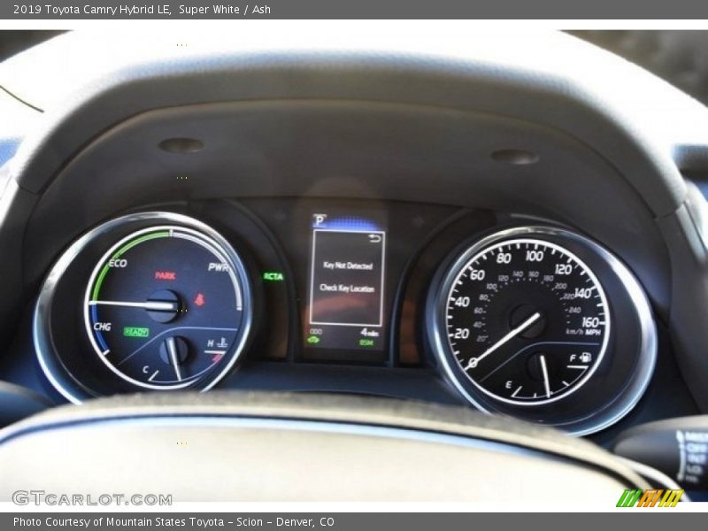 Super White / Ash 2019 Toyota Camry Hybrid LE