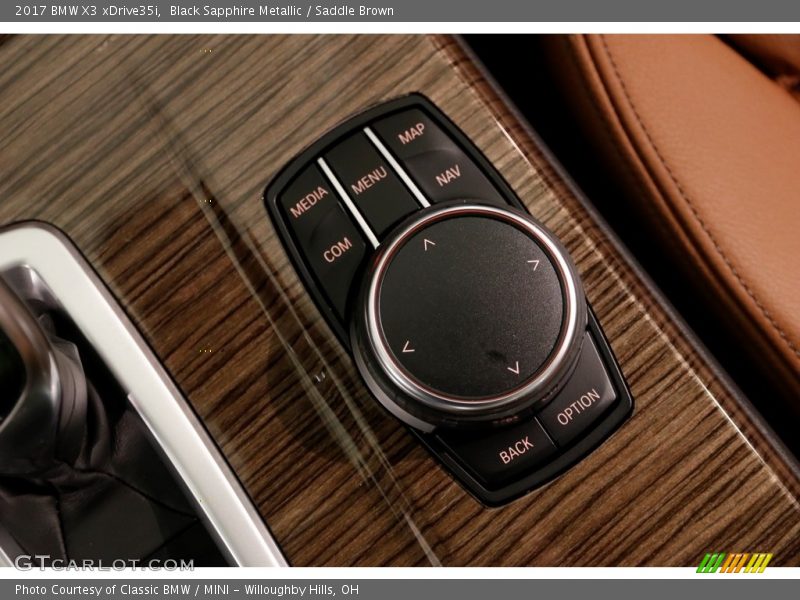 Black Sapphire Metallic / Saddle Brown 2017 BMW X3 xDrive35i