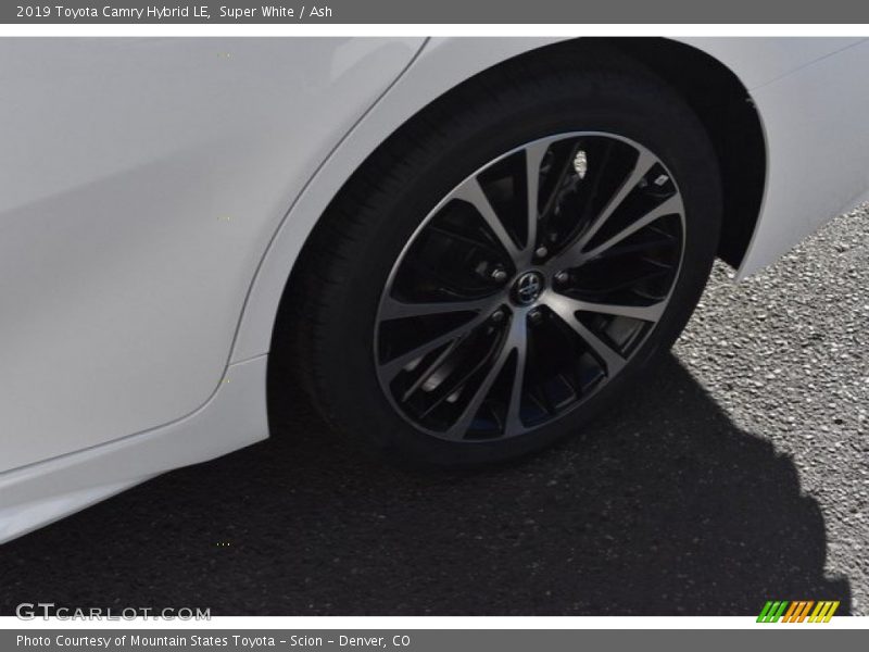 Super White / Ash 2019 Toyota Camry Hybrid LE