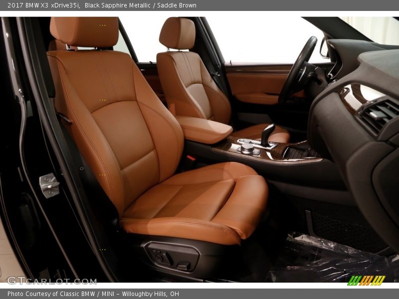Black Sapphire Metallic / Saddle Brown 2017 BMW X3 xDrive35i