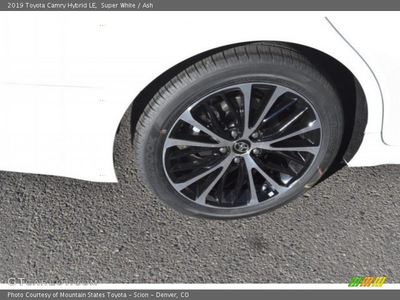 Super White / Ash 2019 Toyota Camry Hybrid LE