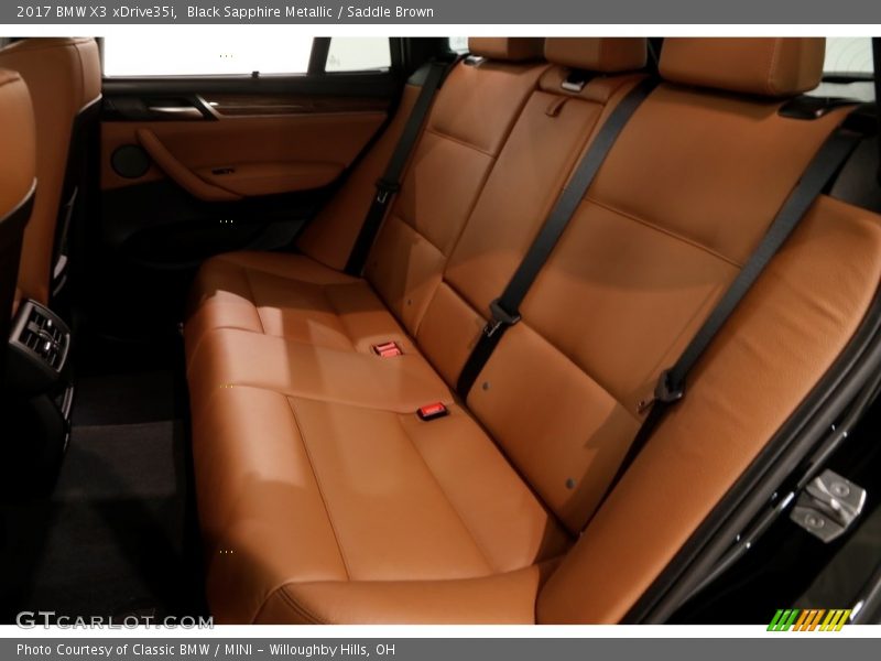 Black Sapphire Metallic / Saddle Brown 2017 BMW X3 xDrive35i