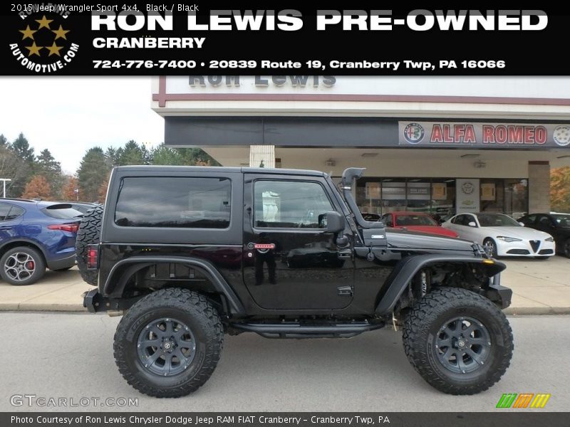 Black / Black 2015 Jeep Wrangler Sport 4x4