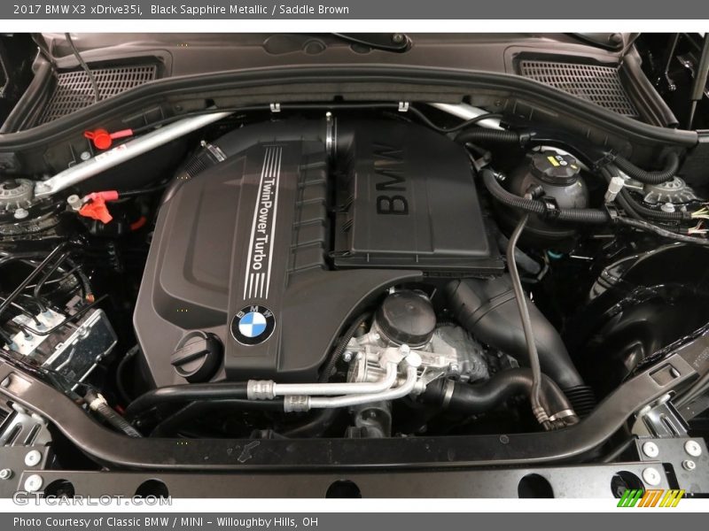 Black Sapphire Metallic / Saddle Brown 2017 BMW X3 xDrive35i