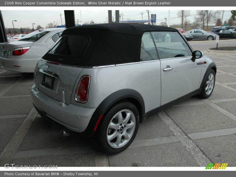 White Silver Metallic / Malt Brown English Leather 2008 Mini Cooper Convertible Sidewalk Edition