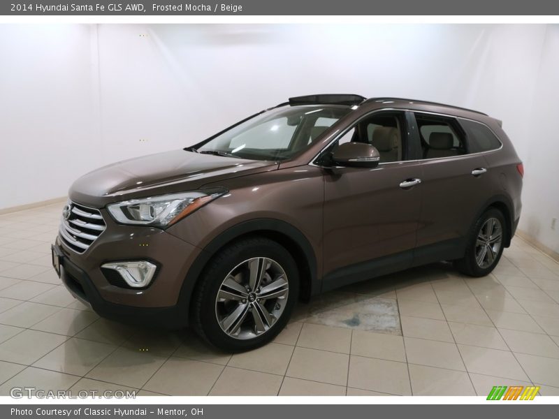 Frosted Mocha / Beige 2014 Hyundai Santa Fe GLS AWD