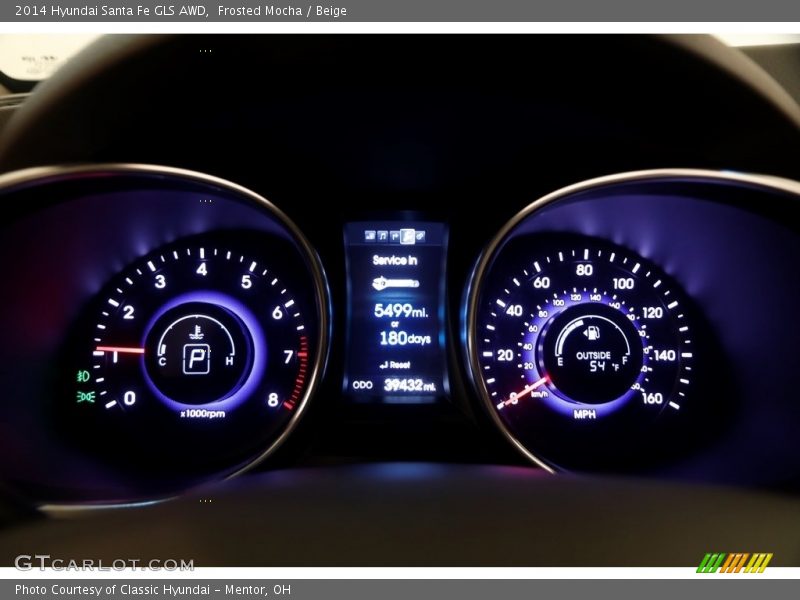 Frosted Mocha / Beige 2014 Hyundai Santa Fe GLS AWD