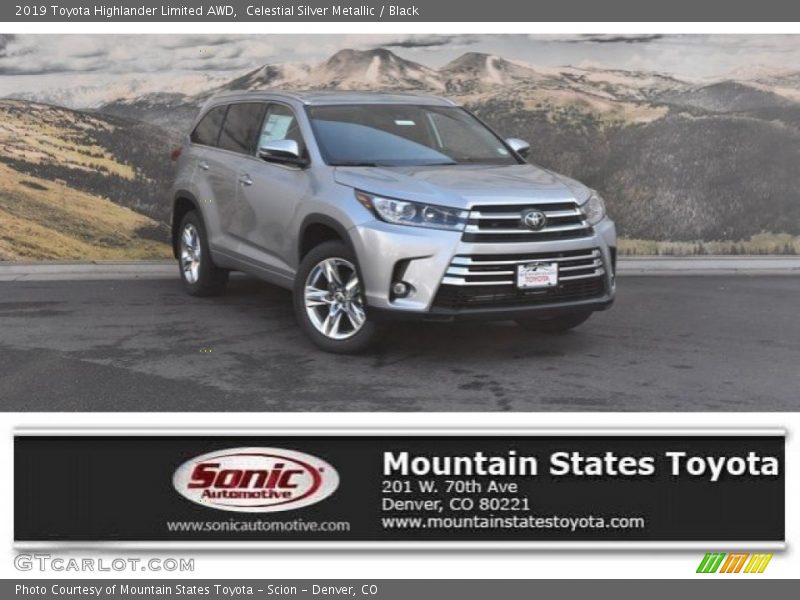 Celestial Silver Metallic / Black 2019 Toyota Highlander Limited AWD