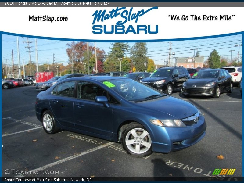 Atomic Blue Metallic / Black 2010 Honda Civic LX-S Sedan