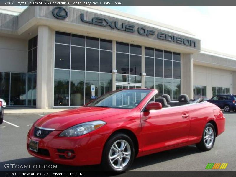 Absolutely Red / Dark Stone 2007 Toyota Solara SE V6 Convertible