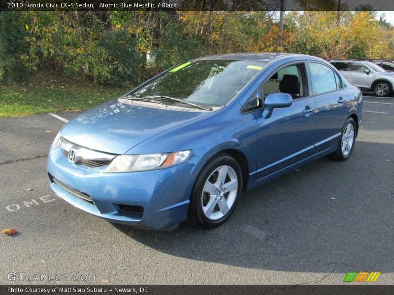 Atomic Blue Metallic / Black 2010 Honda Civic LX-S Sedan