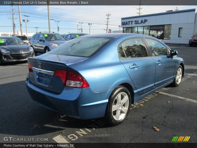 Atomic Blue Metallic / Black 2010 Honda Civic LX-S Sedan