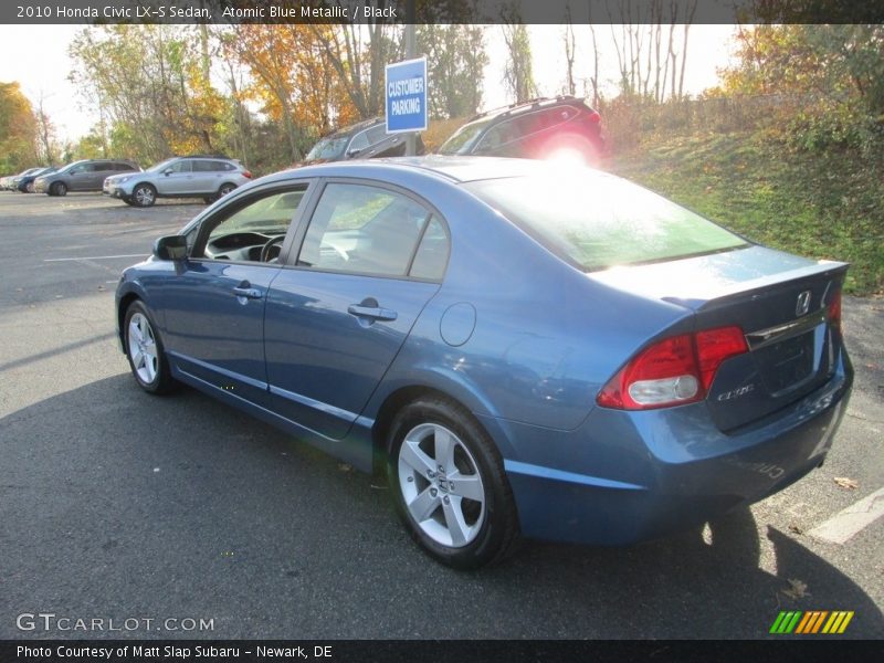 Atomic Blue Metallic / Black 2010 Honda Civic LX-S Sedan