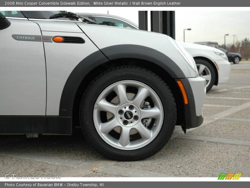 White Silver Metallic / Malt Brown English Leather 2008 Mini Cooper Convertible Sidewalk Edition