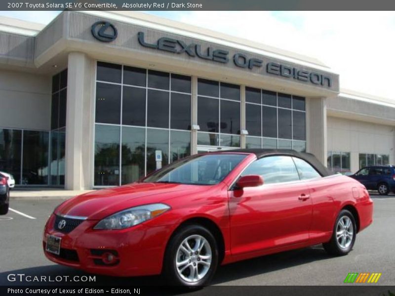 Absolutely Red / Dark Stone 2007 Toyota Solara SE V6 Convertible