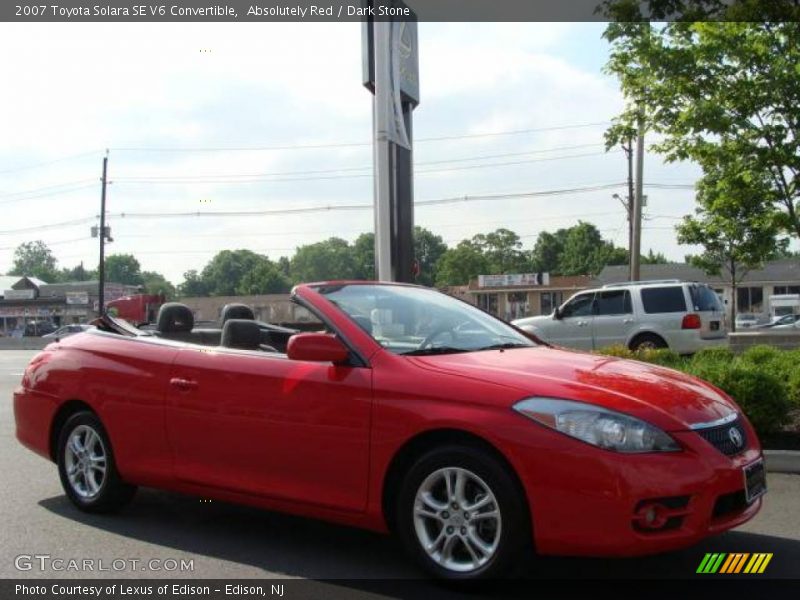 Absolutely Red / Dark Stone 2007 Toyota Solara SE V6 Convertible