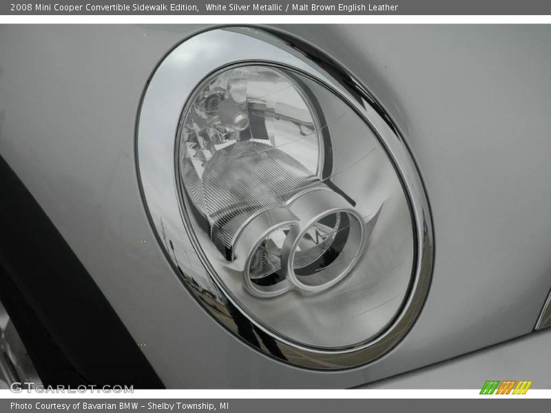 White Silver Metallic / Malt Brown English Leather 2008 Mini Cooper Convertible Sidewalk Edition