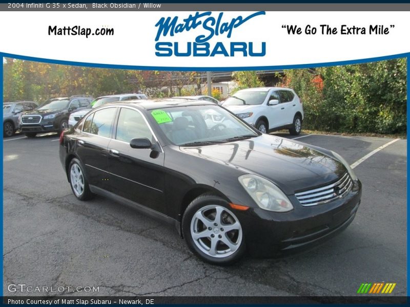 Black Obsidian / Willow 2004 Infiniti G 35 x Sedan