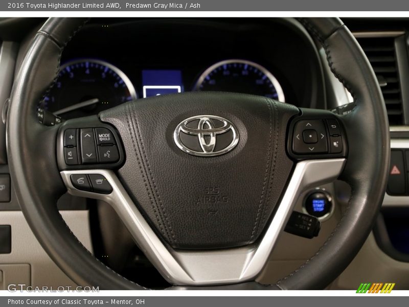 Predawn Gray Mica / Ash 2016 Toyota Highlander Limited AWD