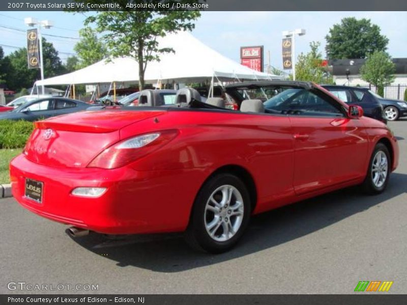 Absolutely Red / Dark Stone 2007 Toyota Solara SE V6 Convertible