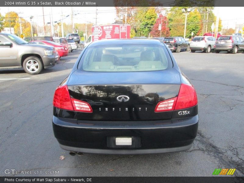 Black Obsidian / Willow 2004 Infiniti G 35 x Sedan