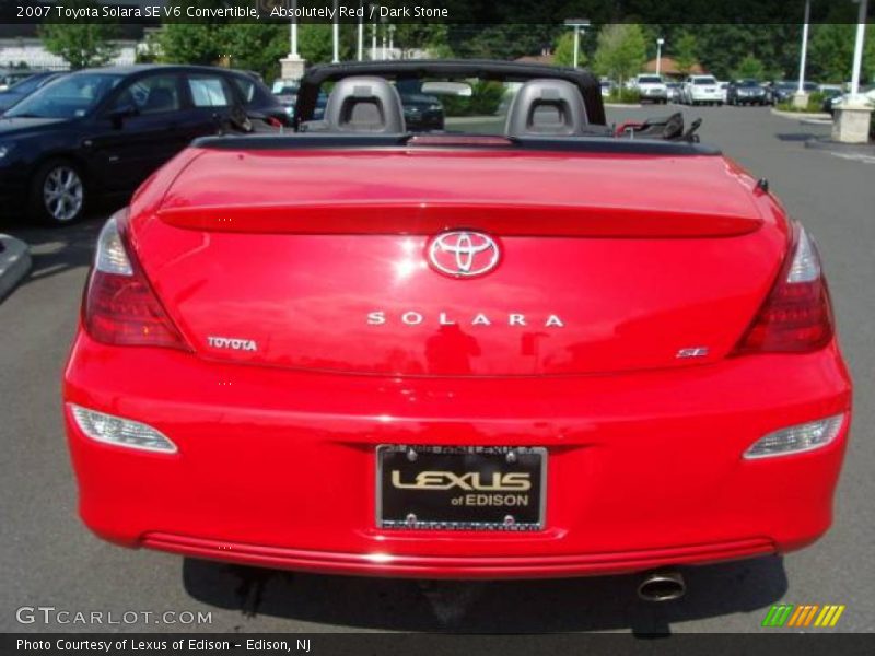 Absolutely Red / Dark Stone 2007 Toyota Solara SE V6 Convertible