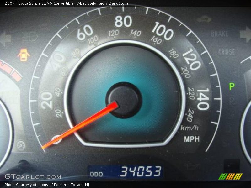 Absolutely Red / Dark Stone 2007 Toyota Solara SE V6 Convertible