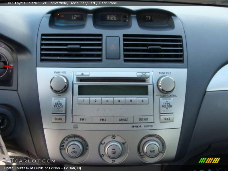 Absolutely Red / Dark Stone 2007 Toyota Solara SE V6 Convertible