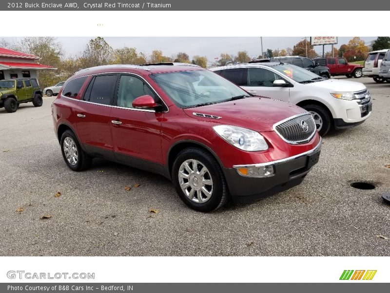 Crystal Red Tintcoat / Titanium 2012 Buick Enclave AWD