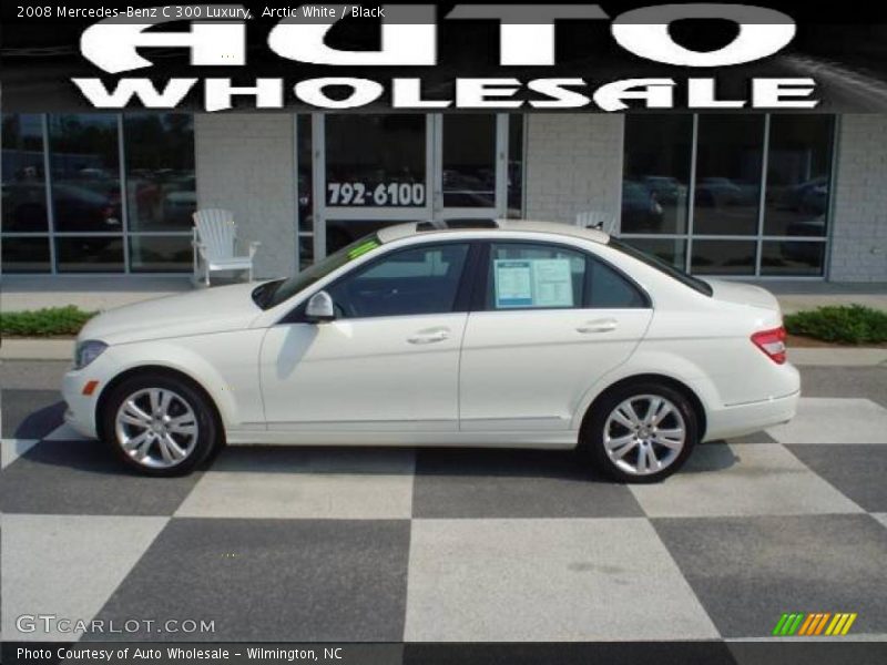 Arctic White / Black 2008 Mercedes-Benz C 300 Luxury